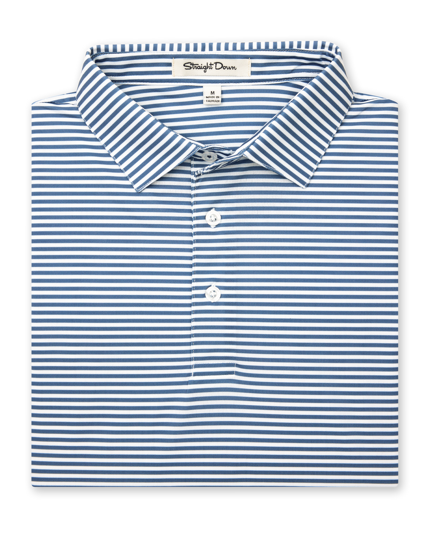 Straight Down Del Mar Stripe Polo - Moonlight