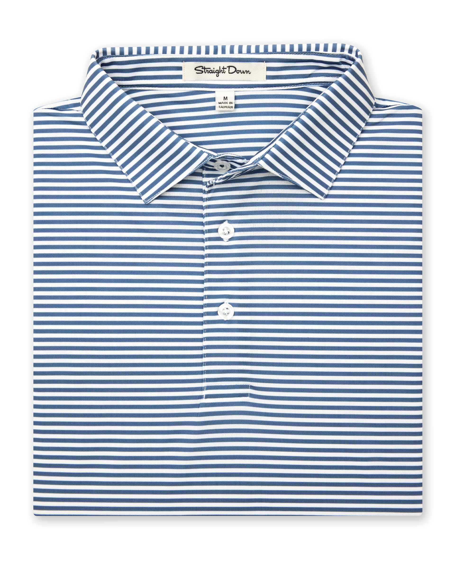 Straight Down Del Mar Stripe Polo - Moonlight