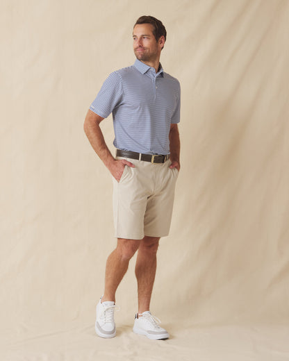 Straight Down Del Mar Stripe Polo - Moonlight