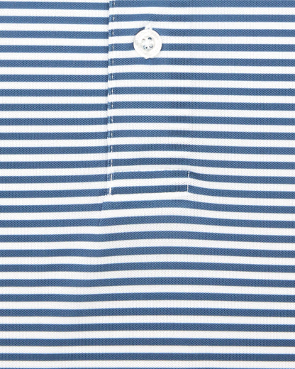 Straight Down Del Mar Stripe Polo - Moonlight