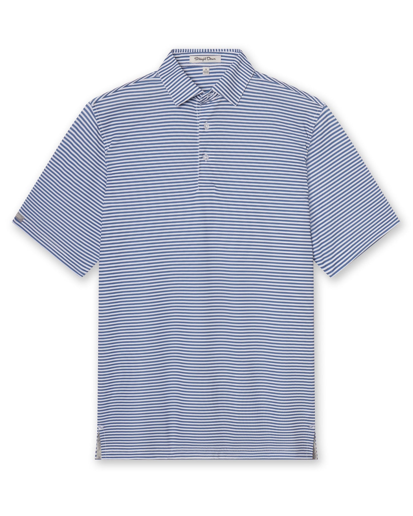 Straight Down Del Mar Stripe Polo - Moonlight