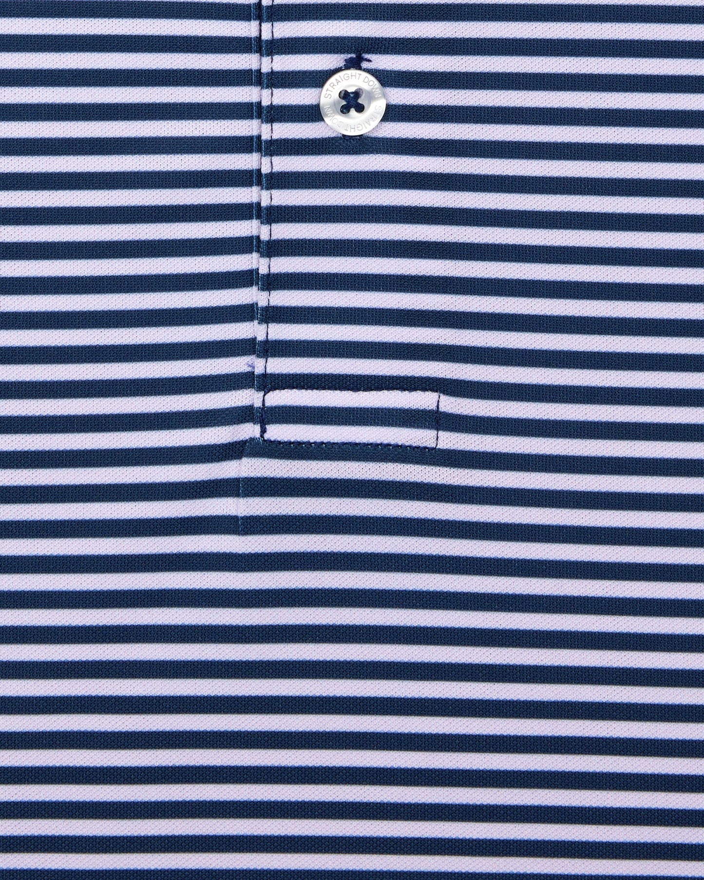 Straight Down Del Mar Stripe Polo - New Indigo / Lilac