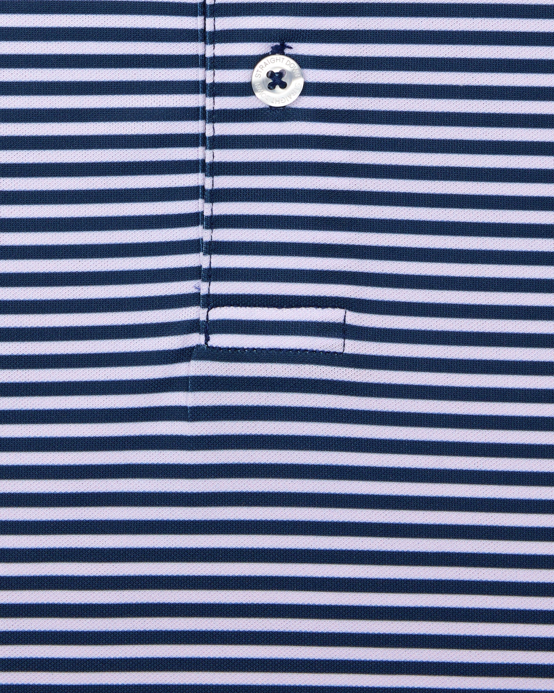 Straight Down Del Mar Stripe Polo - New Indigo / Lilac