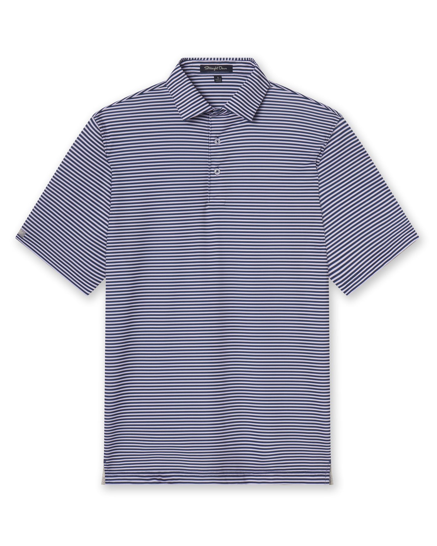 Straight Down Del Mar Stripe Polo - New Indigo / Lilac