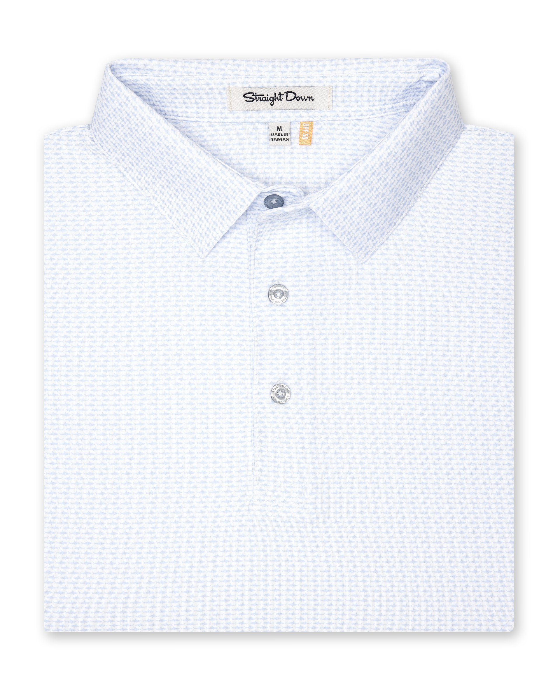 Straight Down Shark Attack Polo - Powder