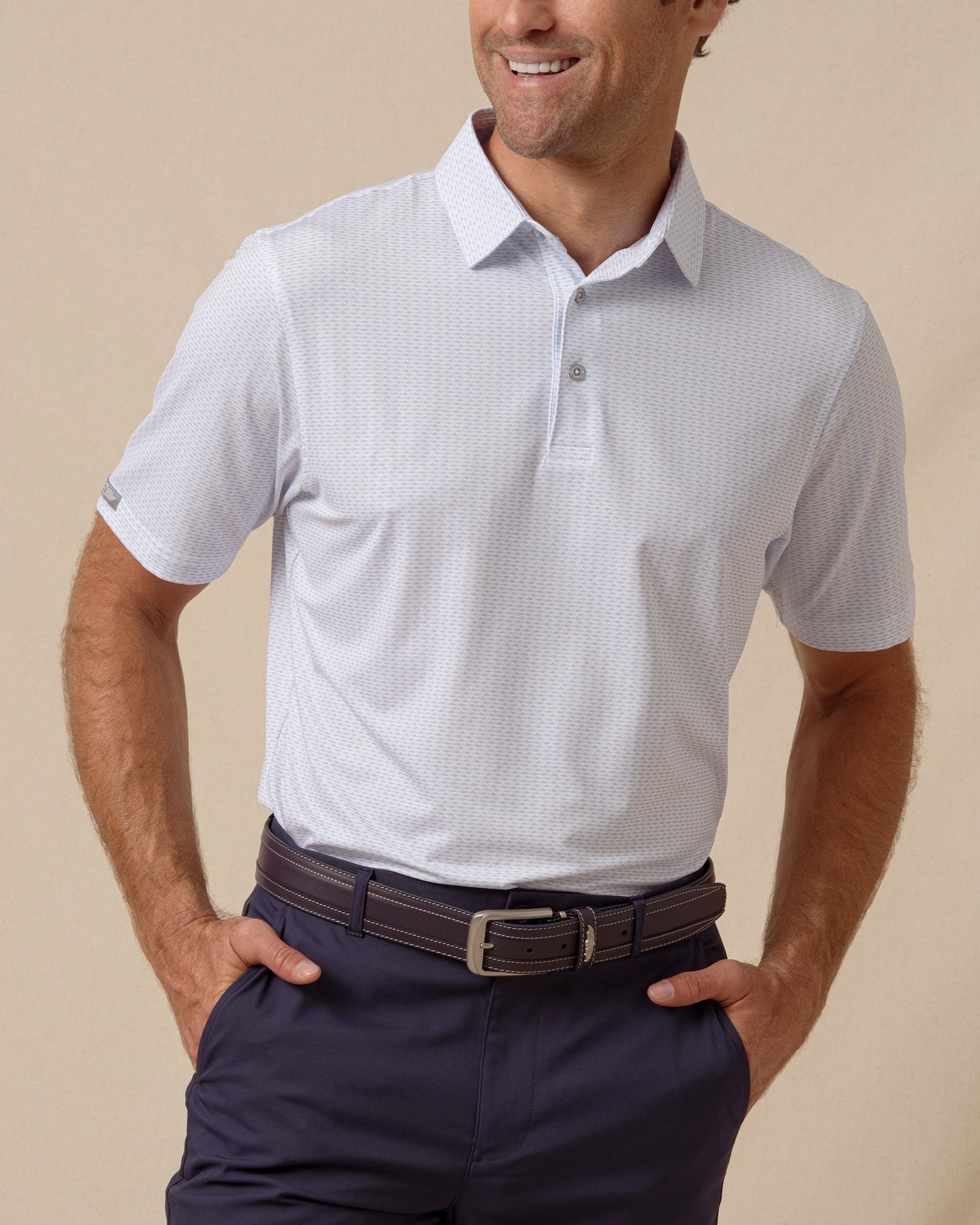 Straight Down Shark Attack Polo - Powder
