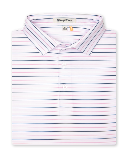 Straight Down Key West Stripe Polo - Lilac