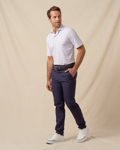 Straight Down Key West Stripe Polo - Lilac