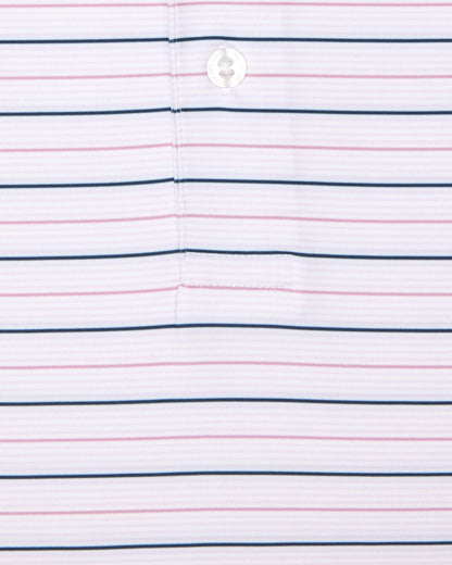 Straight Down Key West Stripe Polo - Lilac