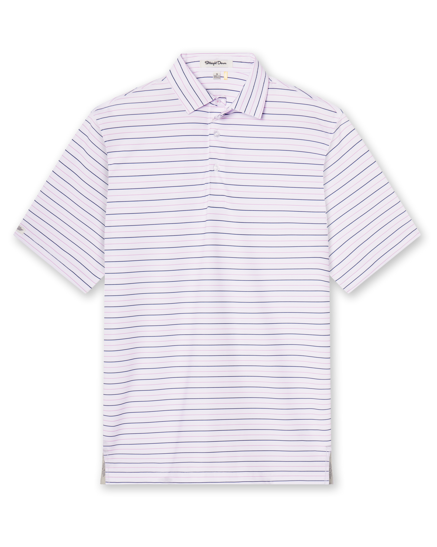 Straight Down Key West Stripe Polo - Lilac