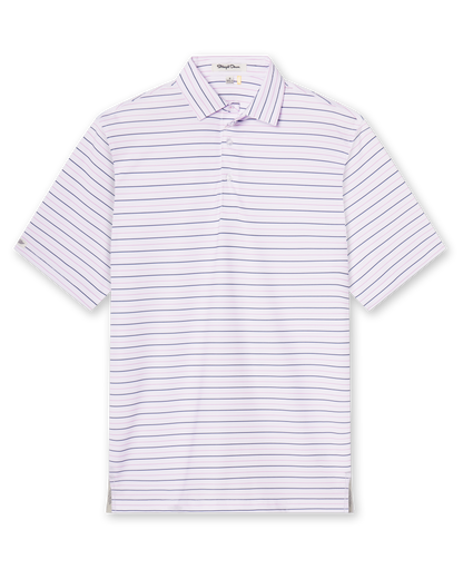 Straight Down Key West Stripe Polo - Lilac