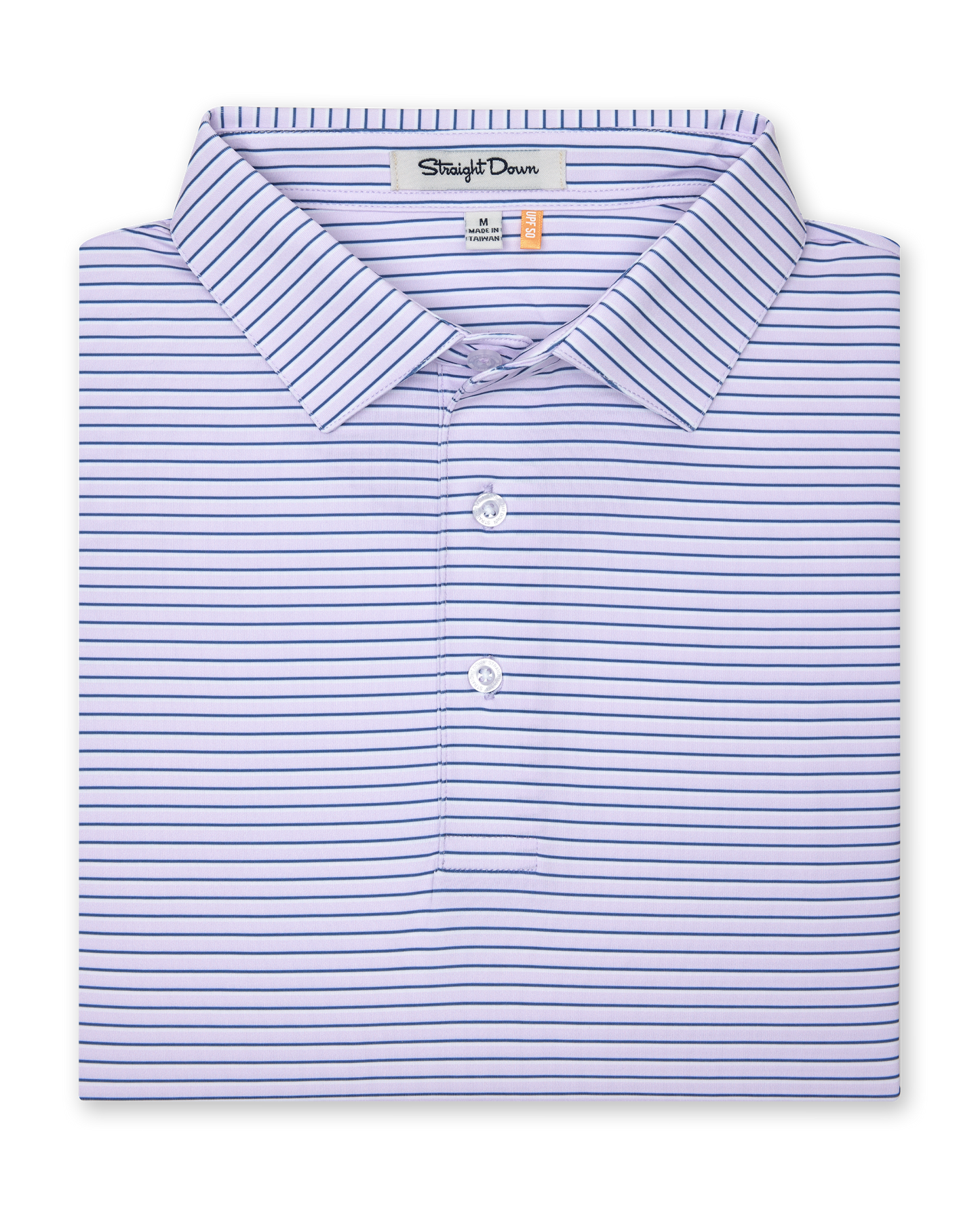 Straight Down Channel Stripe Polo - Lilac