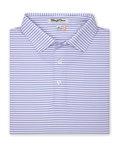 Straight Down Channel Stripe Polo - Lilac