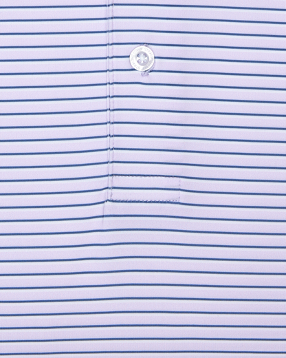 Straight Down Channel Stripe Polo - Lilac