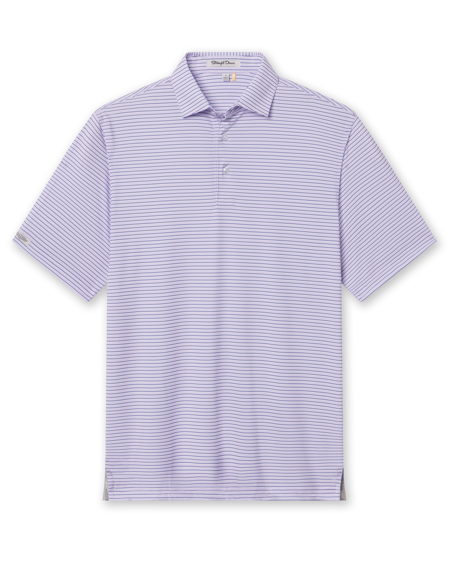 Straight Down Channel Stripe Polo - Lilac
