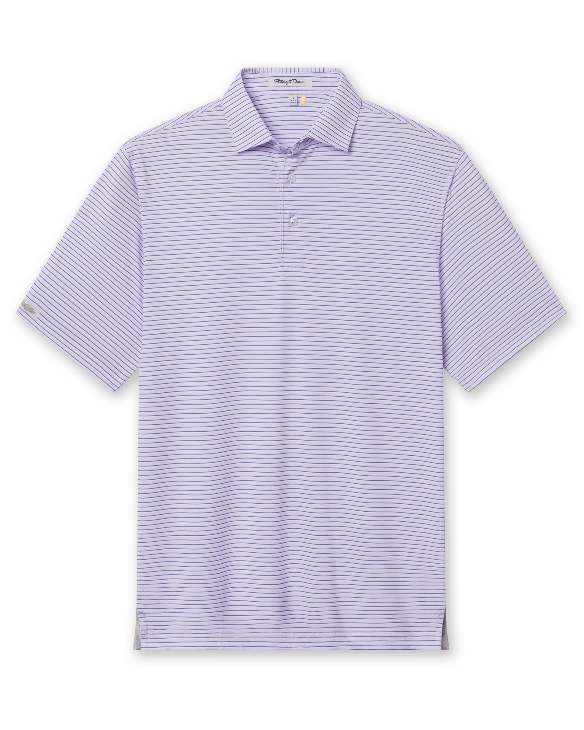 Straight Down Channel Stripe Polo - Lilac