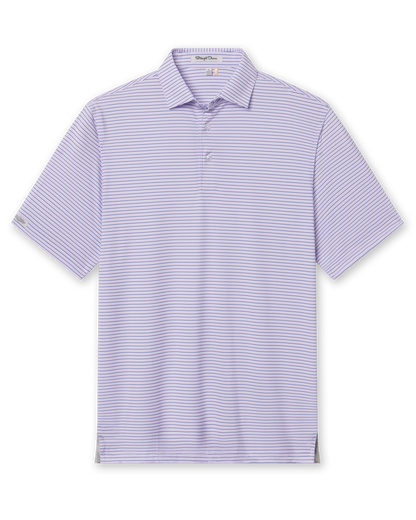 Straight Down Channel Stripe Polo - Lilac