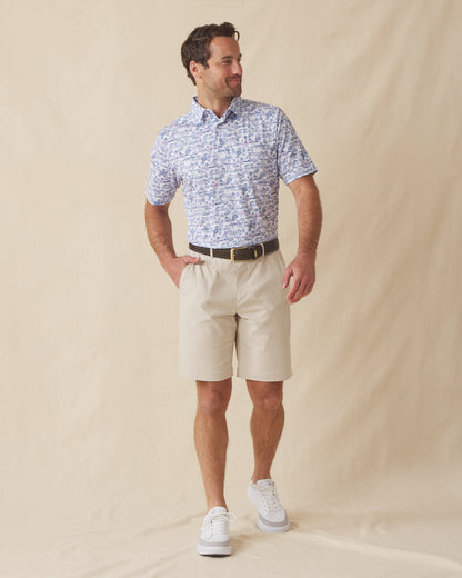 Straight Down Tropical Tees Polo - Moonlight