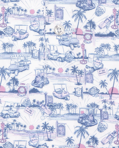 Straight Down Tropical Tees Polo - Moonlight