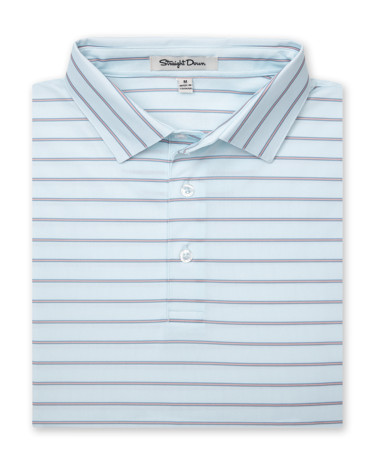 Straight Down Quintero Stripe Polo - Sea Spray