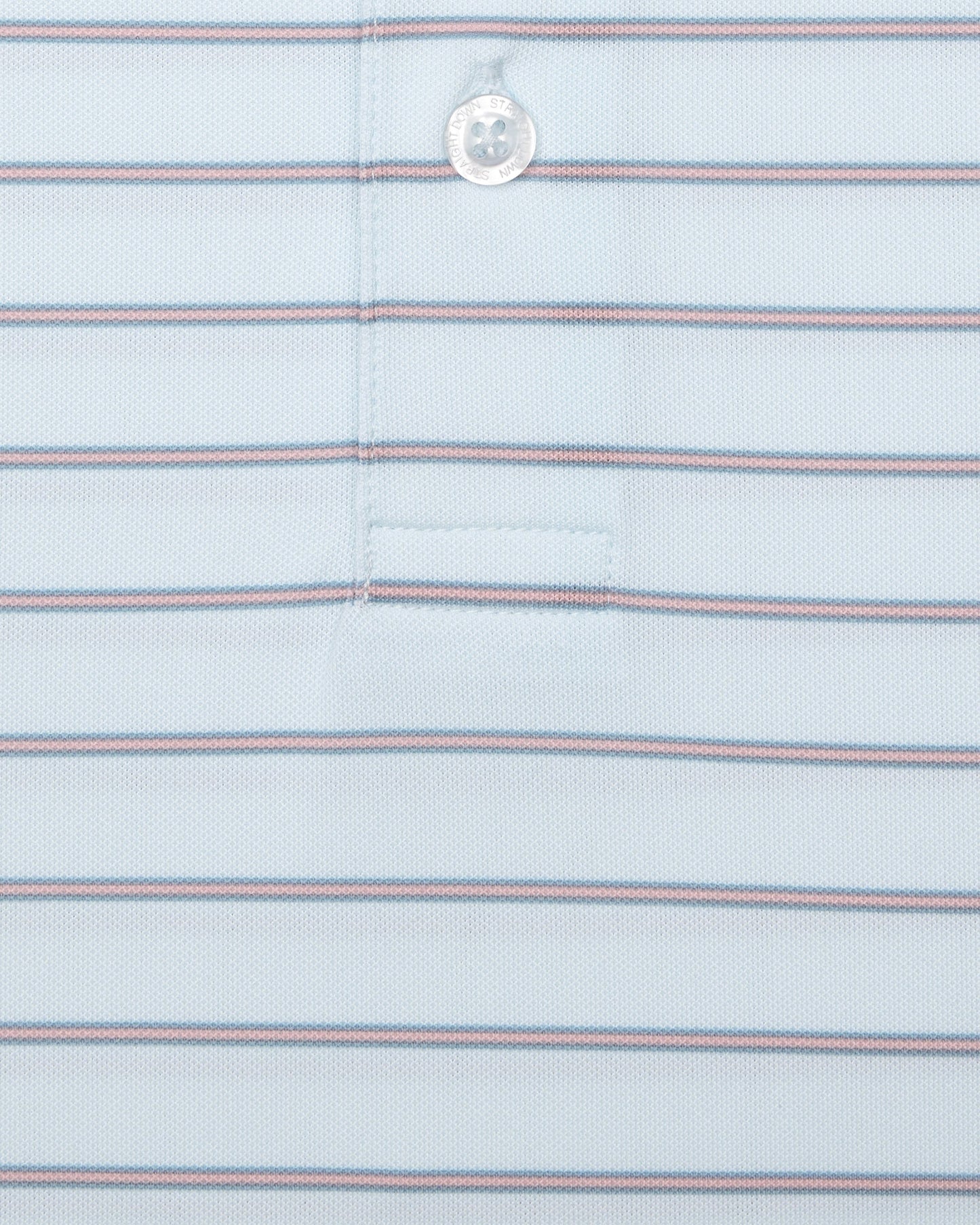 Straight Down Quintero Stripe Polo - Sea Spray