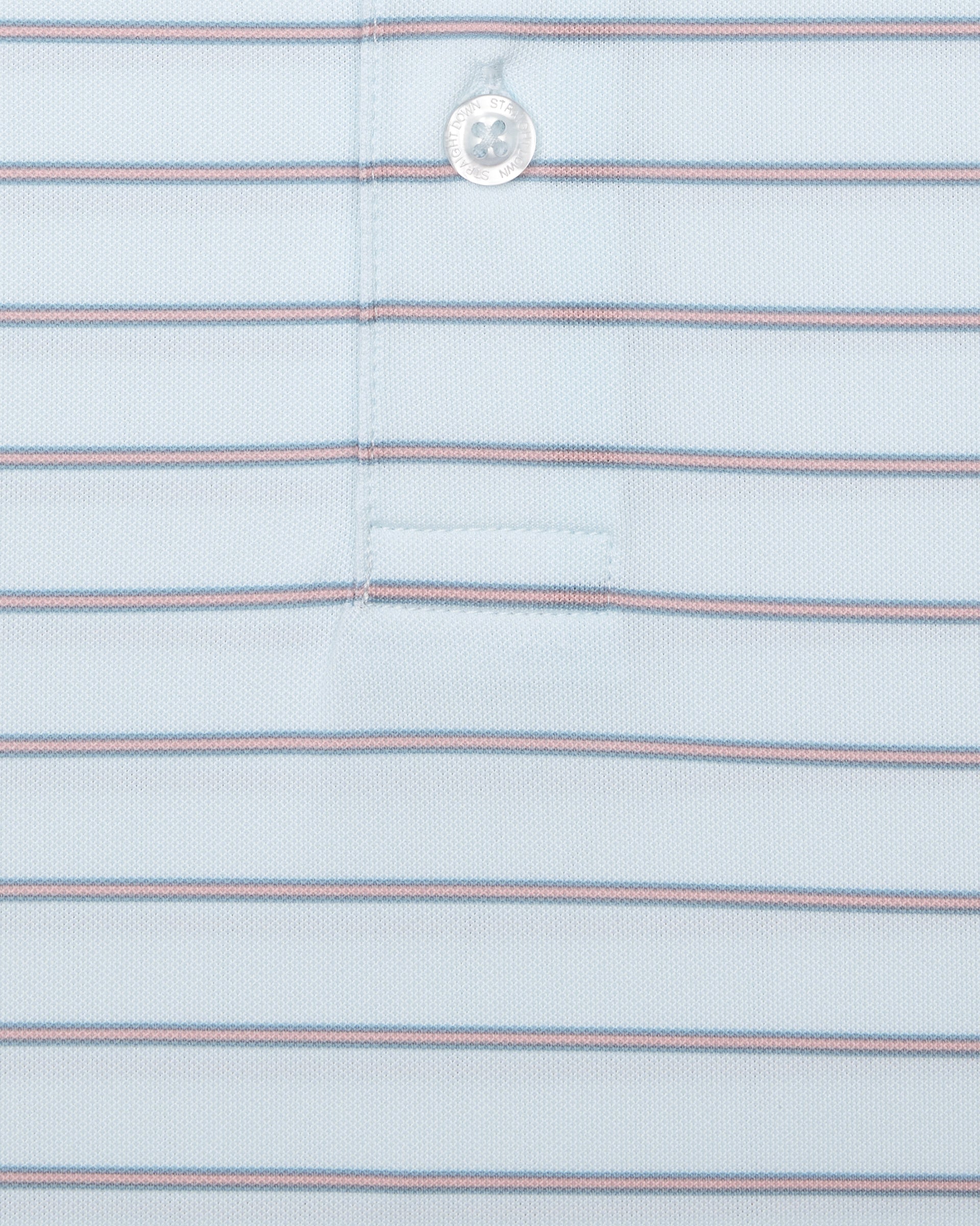 Straight Down Quintero Stripe Polo - Sea Spray