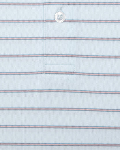 Straight Down Quintero Stripe Polo - Sea Spray