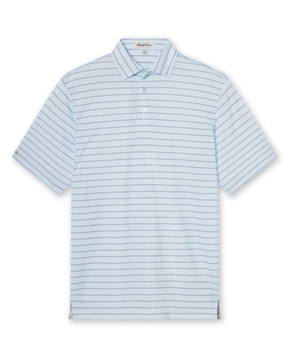 Straight Down Quintero Stripe Polo - Sea Spray