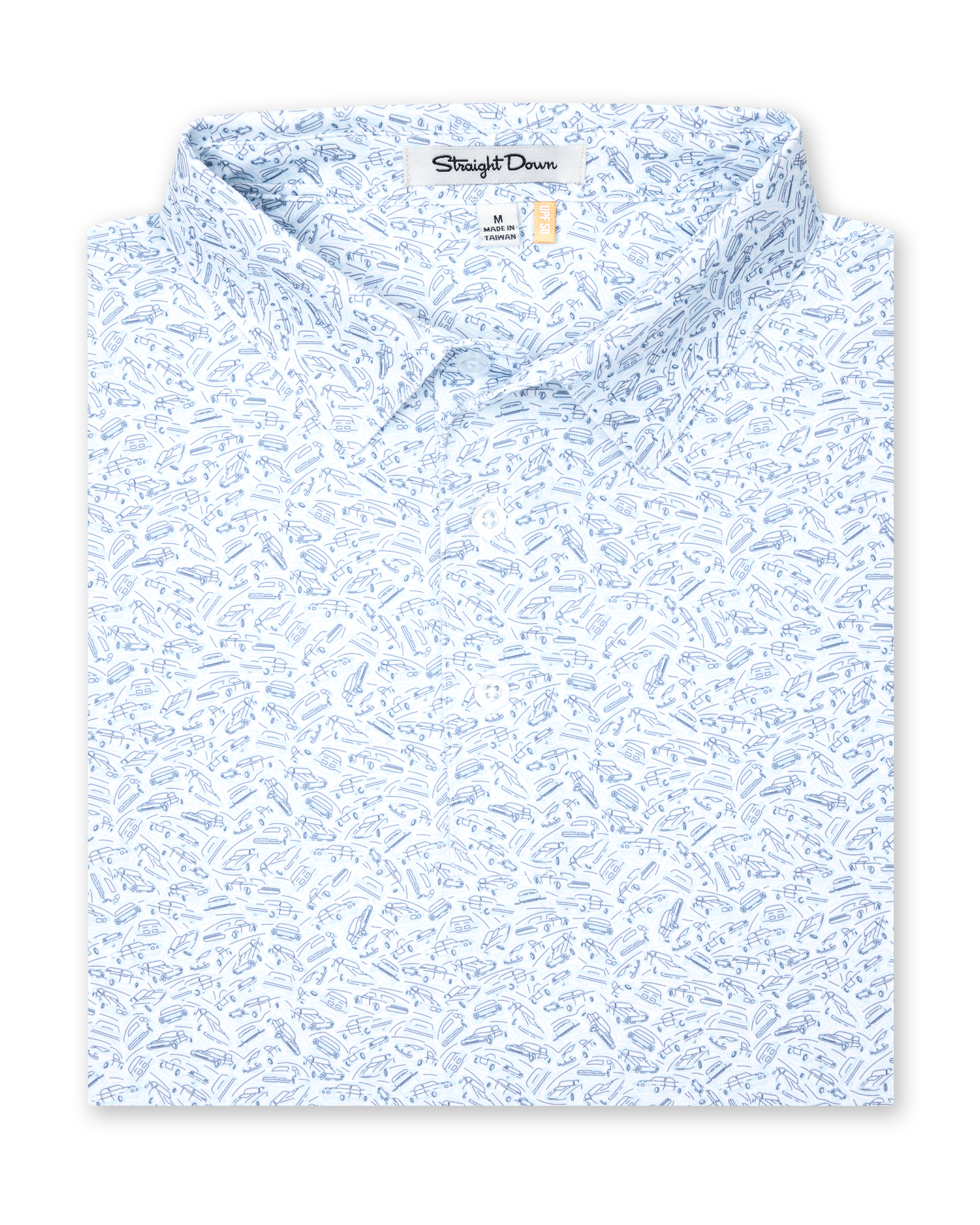 Straight Down American Muscle Polo - Moonlight