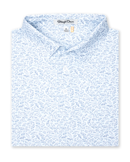 Straight Down American Muscle Polo - Moonlight