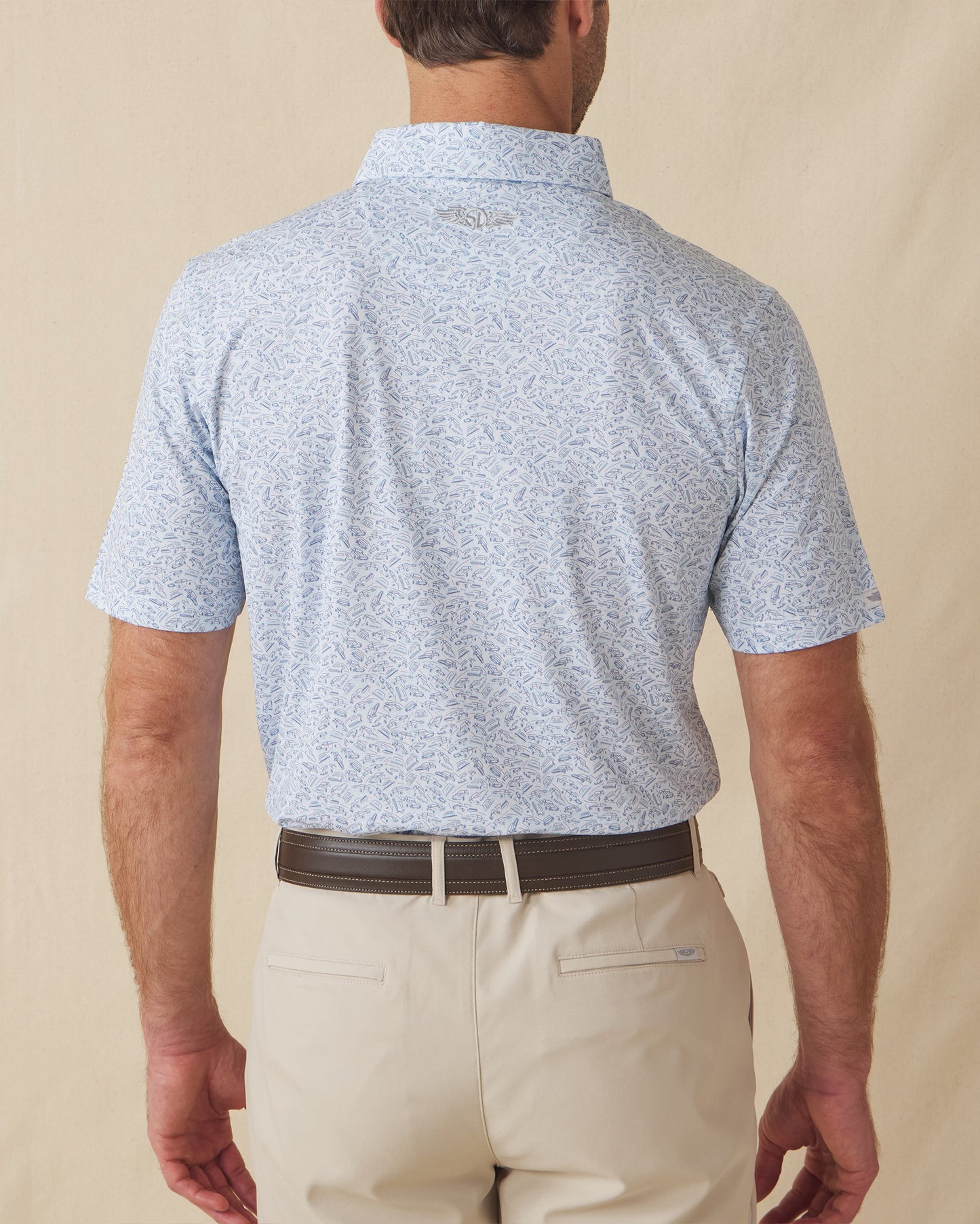 Straight Down American Muscle Polo - Moonlight