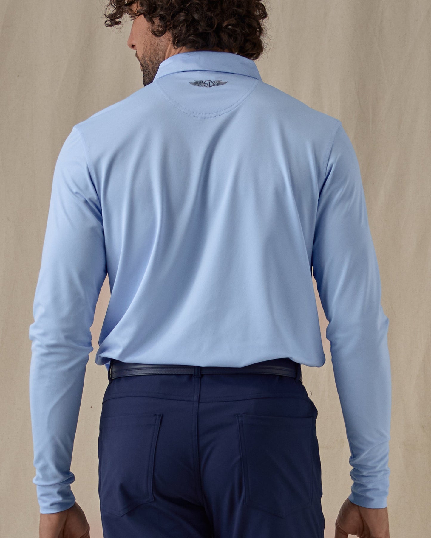 Straight Down Stearns Long Sleeve Polo - Carolina