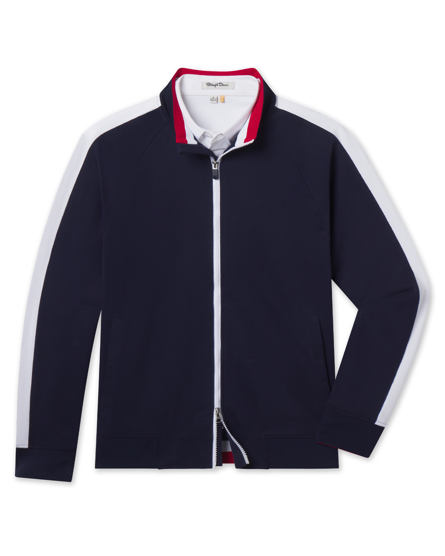 Straight Down Four Four Two Track Jacket - New Indigo / White