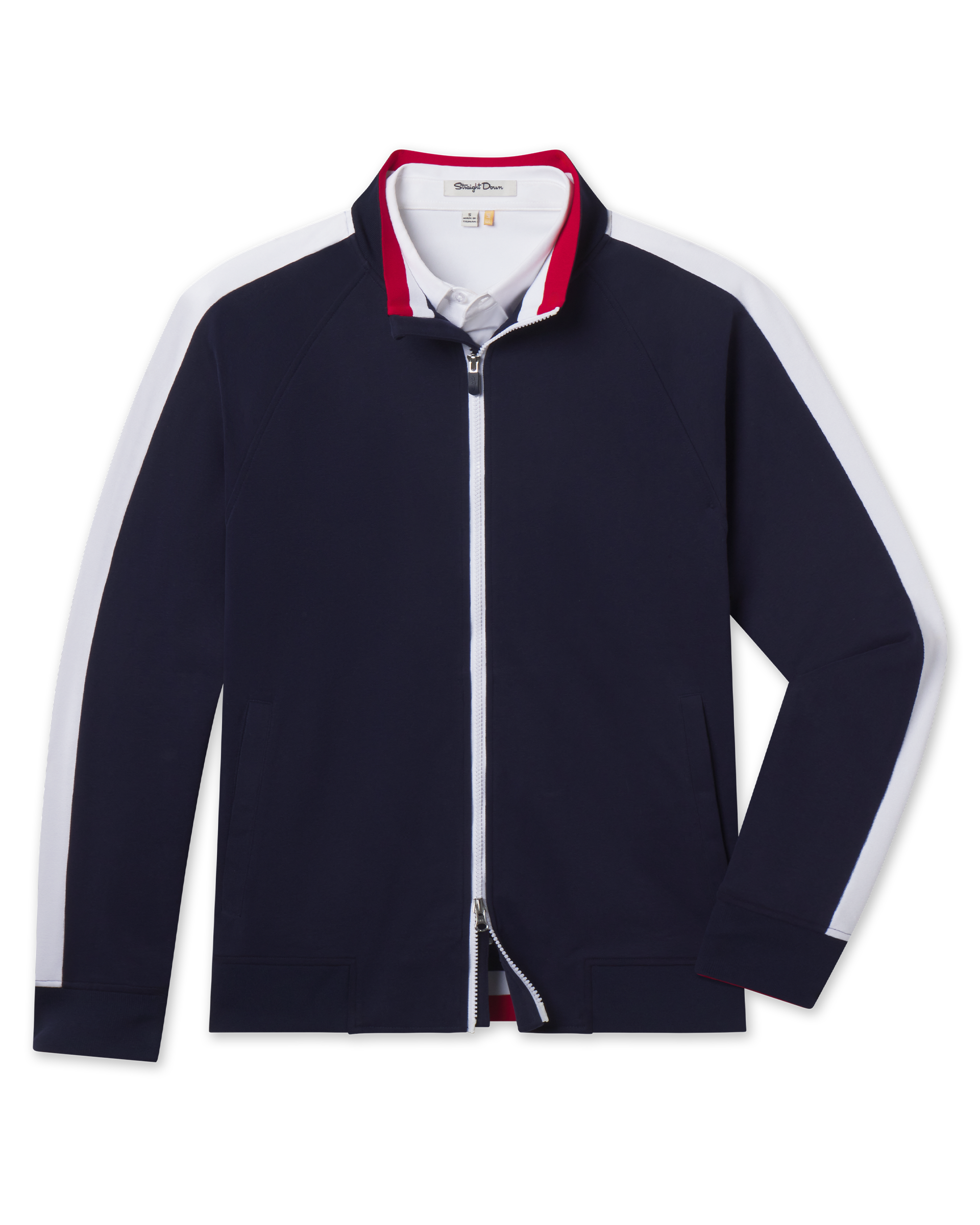 Straight Down Four Four Two Track Jacket - New Indigo / White