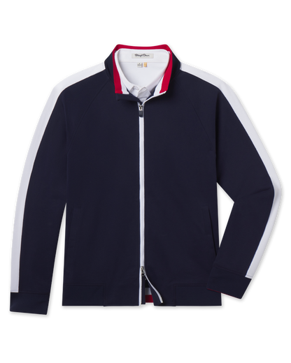 Straight Down Four Four Two Track Jacket - New Indigo / White