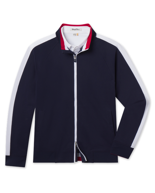 Straight Down Four Four Two Track Jacket - New Indigo / White