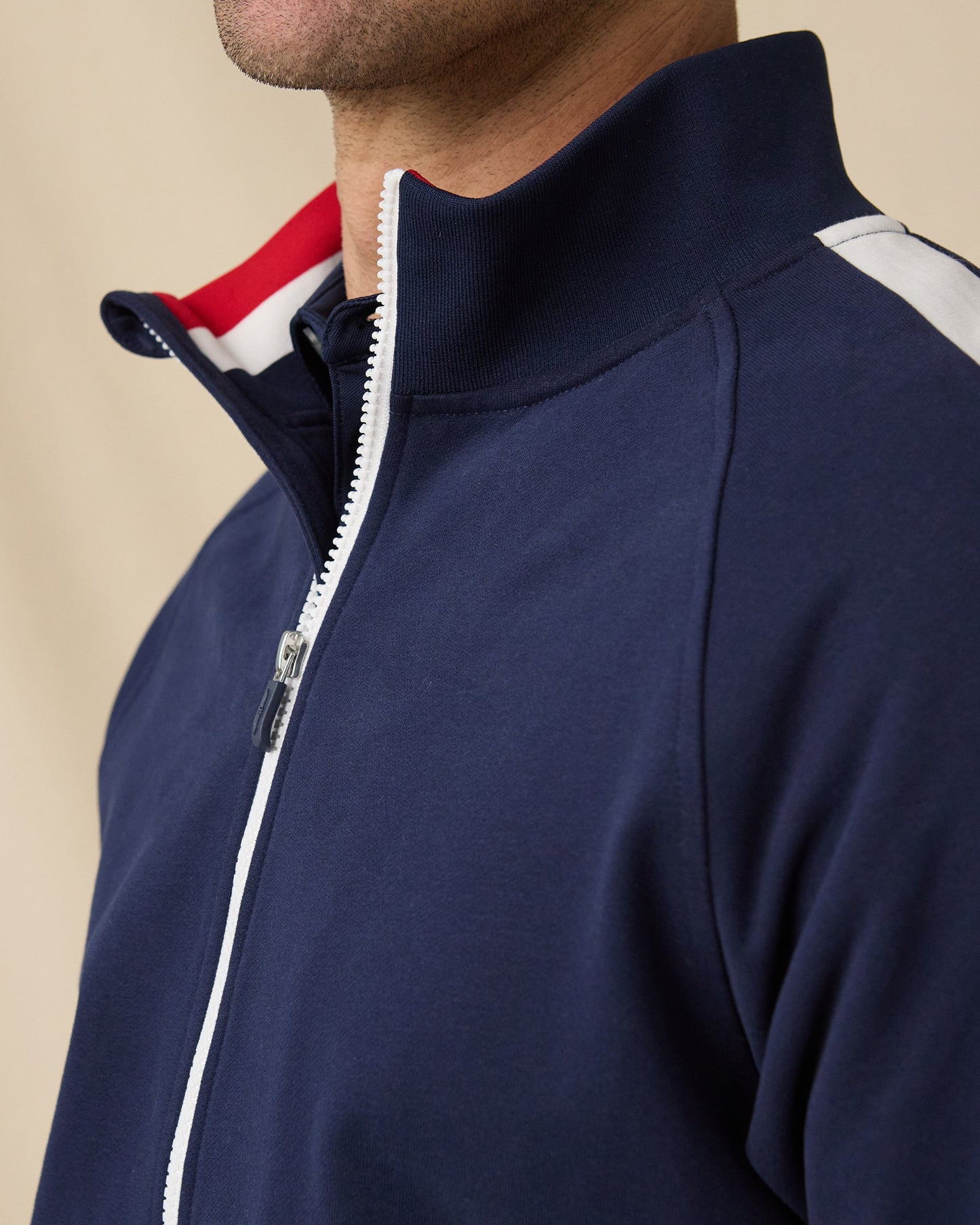 Straight Down Four Four Two Track Jacket - New Indigo / White