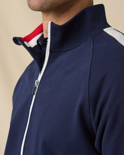 Straight Down Four Four Two Track Jacket - New Indigo / White