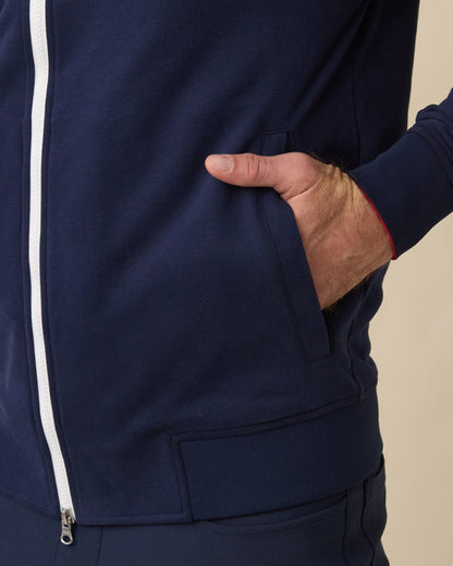 Straight Down Four Four Two Track Jacket - New Indigo / White