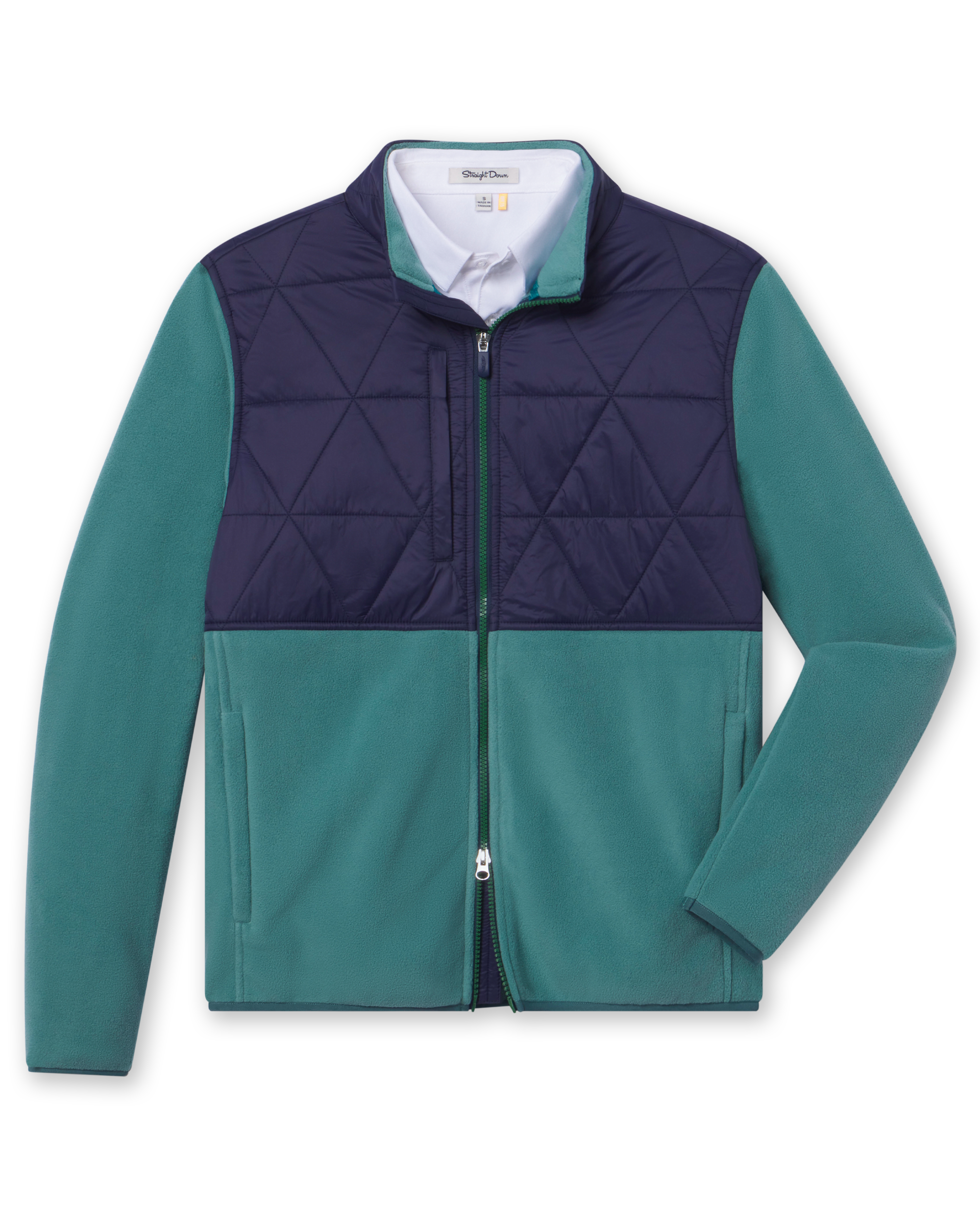Straight Down Okemo Hybrid Fleece Jacket - Sage