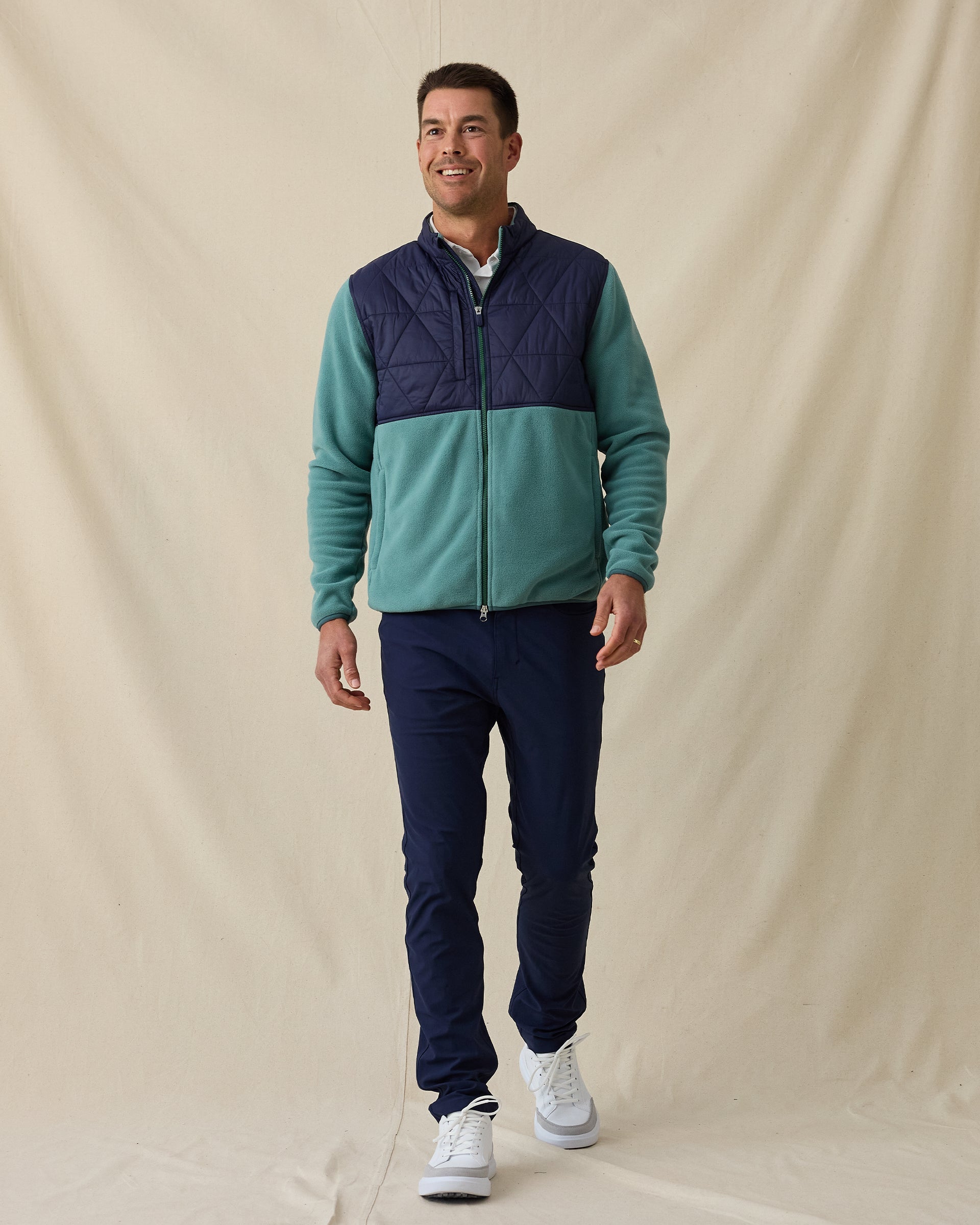 Straight Down Okemo Hybrid Fleece Jacket - Sage