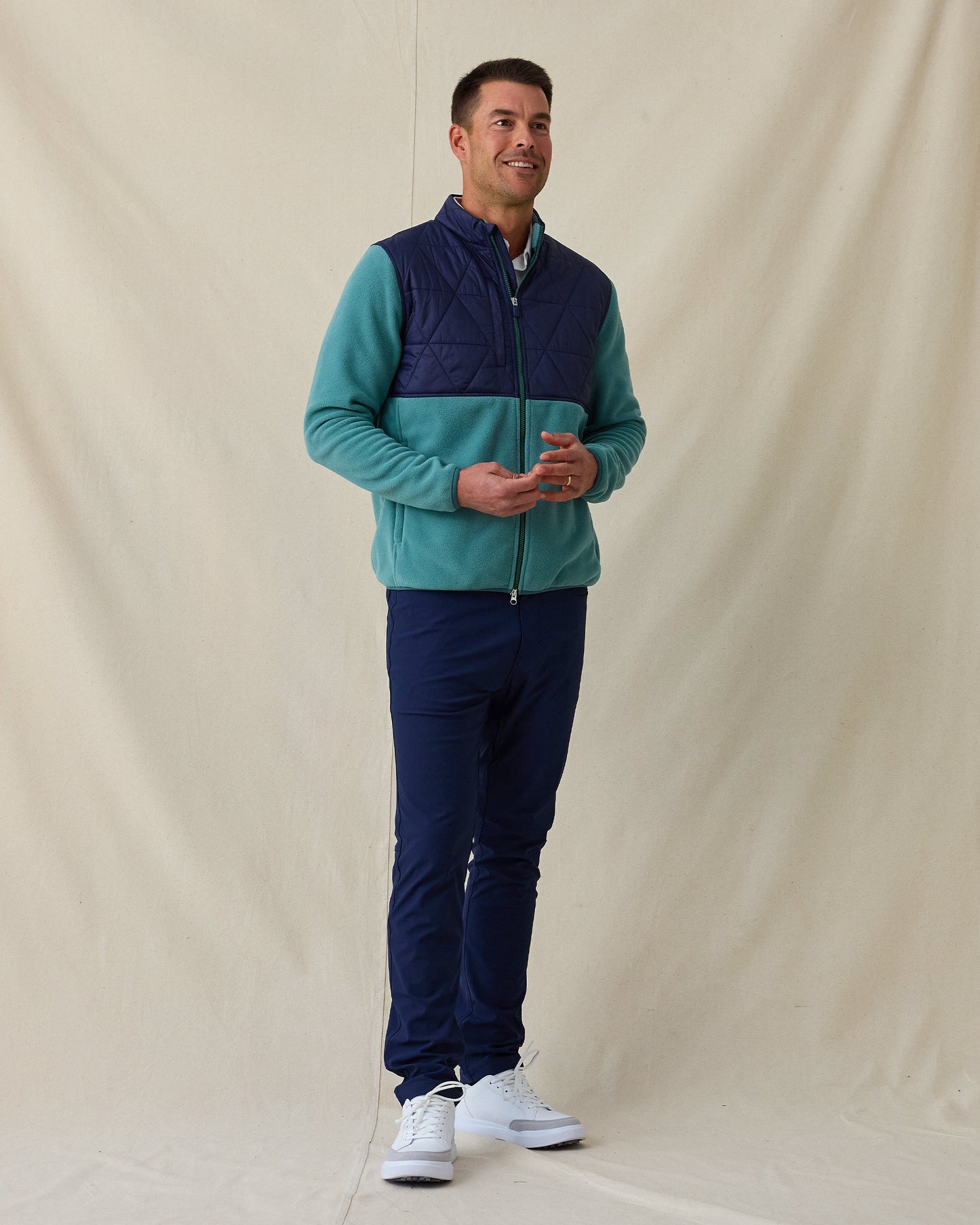 Straight Down Okemo Hybrid Fleece Jacket - Sage