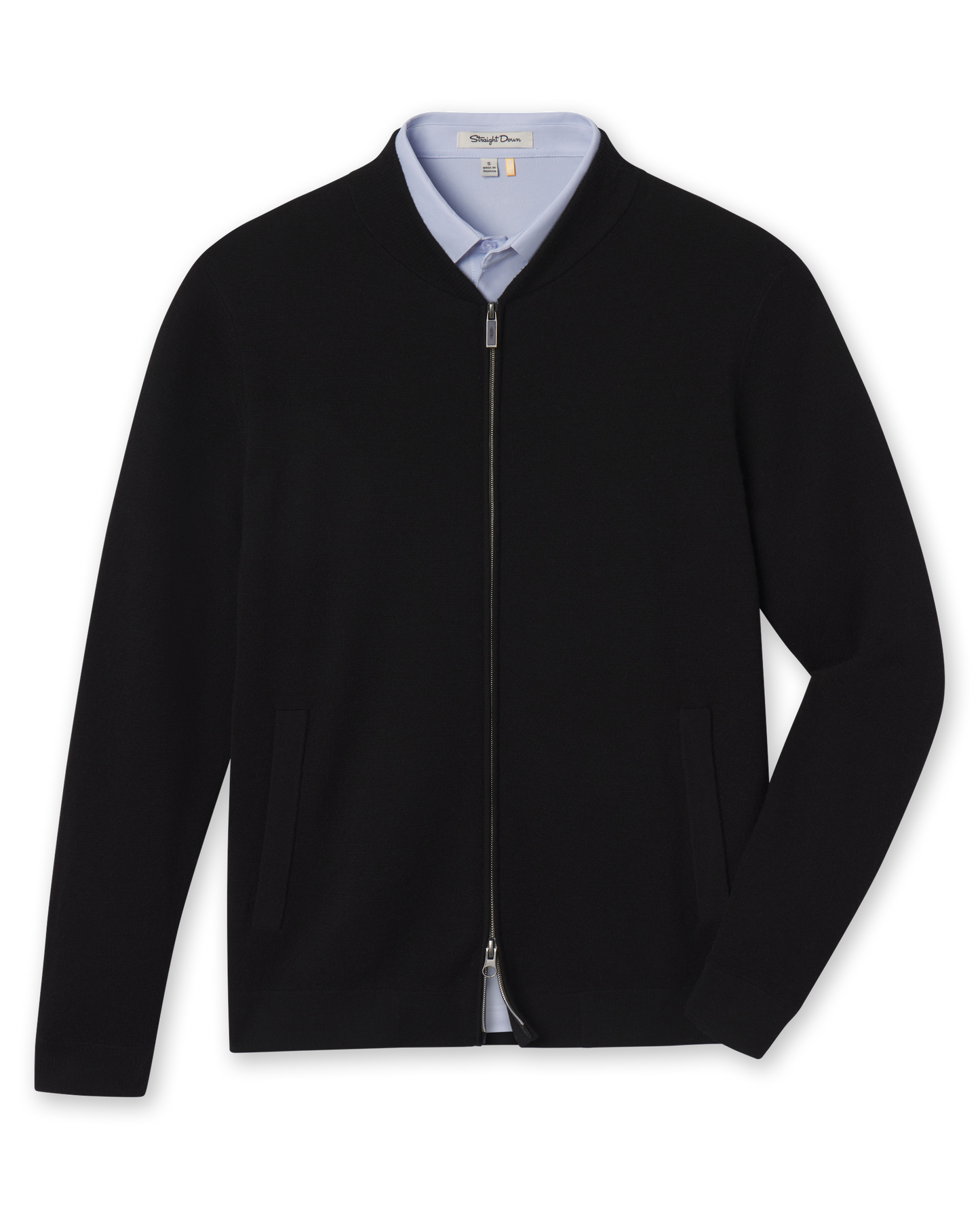 Straight Down Sarazen Knit Bomber - Black