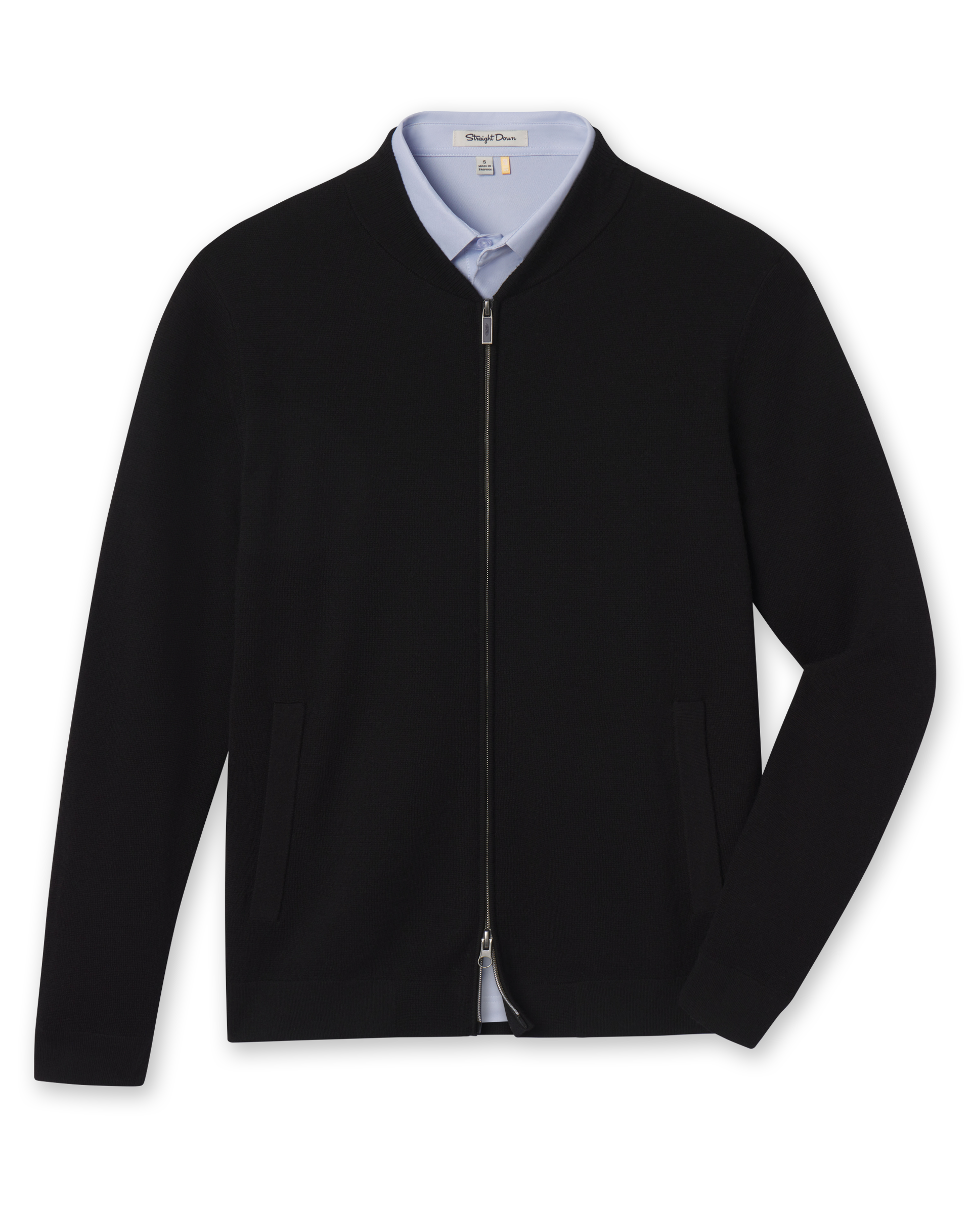 Straight Down Sarazen Knit Bomber - Black
