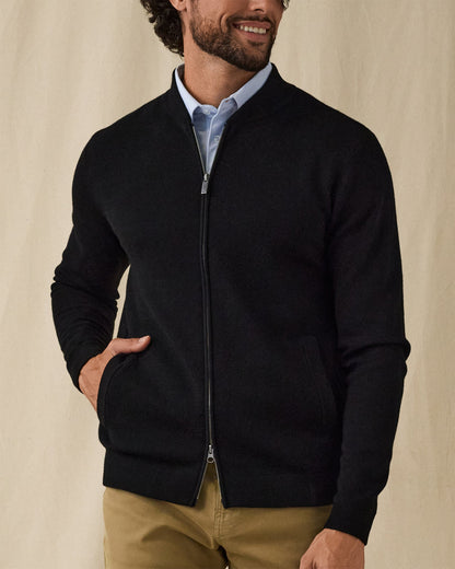 Straight Down Sarazen Knit Bomber - Black