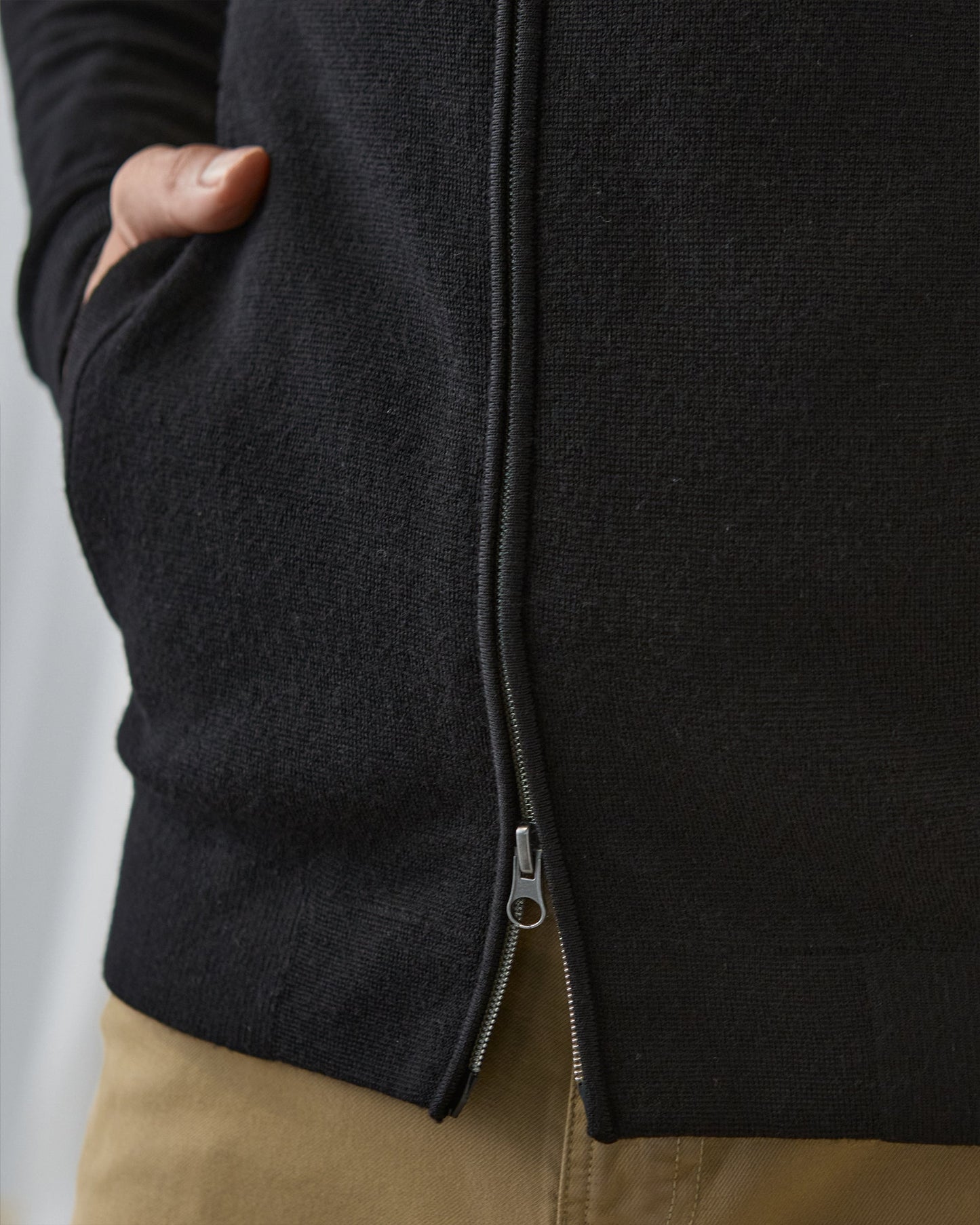 Straight Down Sarazen Knit Bomber - Black