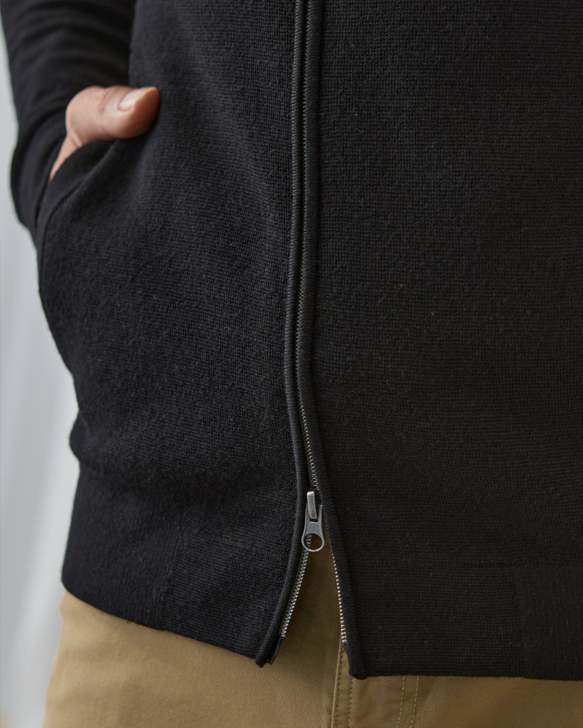Straight Down Sarazen Knit Bomber - Black