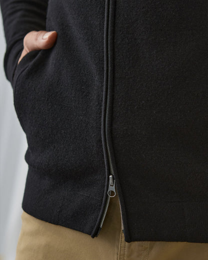 Straight Down Sarazen Knit Bomber - Black