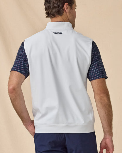 Straight Down Carson Vest - White / New Indigo / Flag Red