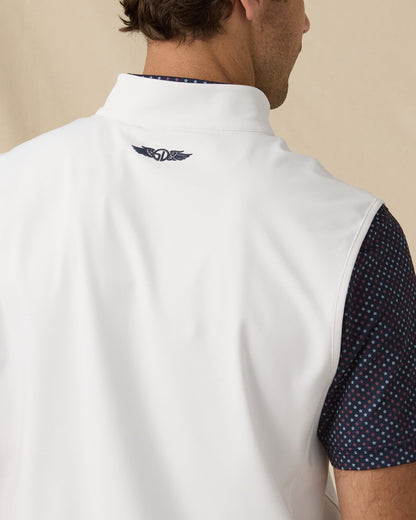 Straight Down Carson Vest - White / New Indigo / Flag Red
